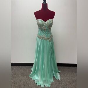 Prom Dress. Size M. Color: Seamist.